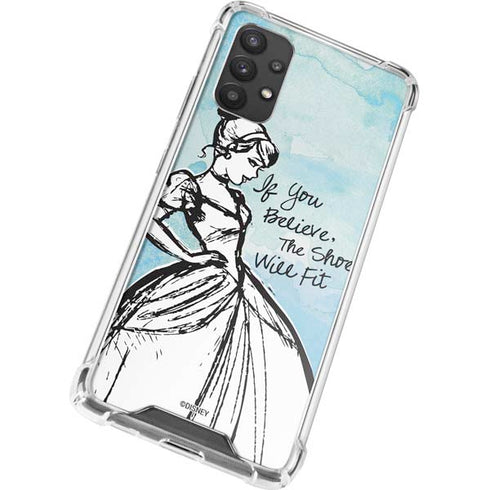 Disney Cinderella Sketch Art Shoe Will Fit Galaxy A32 5G Clear Case
