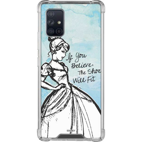 Disney Cinderella Sketch Art Shoe Will Fit Galaxy A71 5G Clear Case