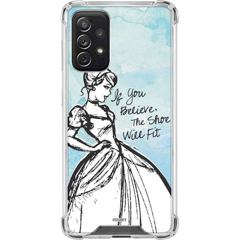 Disney Cinderella Sketch Art Shoe Will Fit Galaxy A72 5G Clear Case