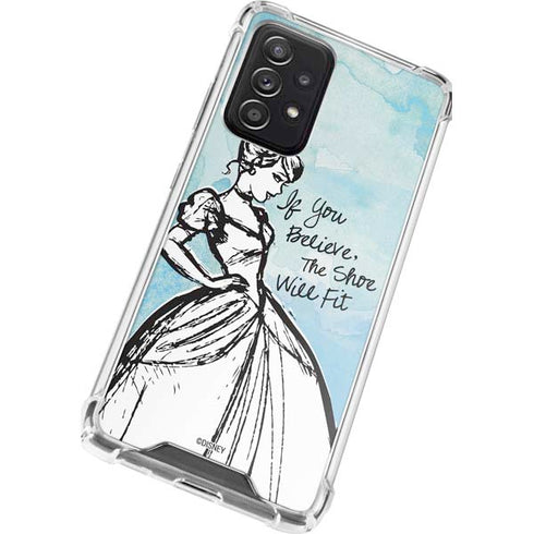 Disney Cinderella Sketch Art Shoe Will Fit Galaxy A72 5G Clear Case