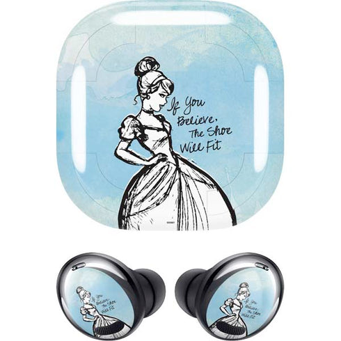 Disney Cinderella Sketch Art Shoe Will Fit Galaxy Buds Pro Skin