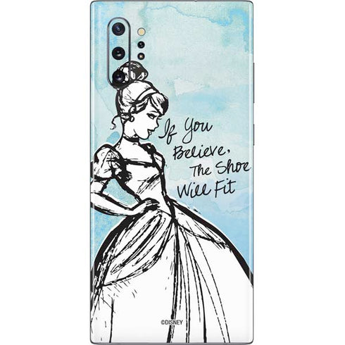 Disney Cinderella Sketch Art Shoe Will Fit Galaxy Note 10 Plus Skin