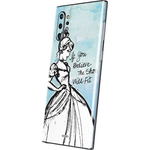 Disney Cinderella Sketch Art Shoe Will Fit Galaxy Note 10 Plus Skin