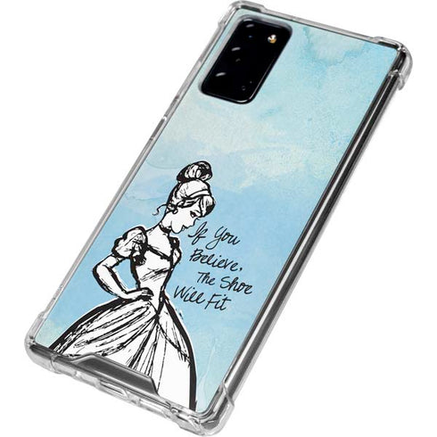 Disney Cinderella Sketch Art Shoe Will Fit Galaxy Note20 5G Clear Case