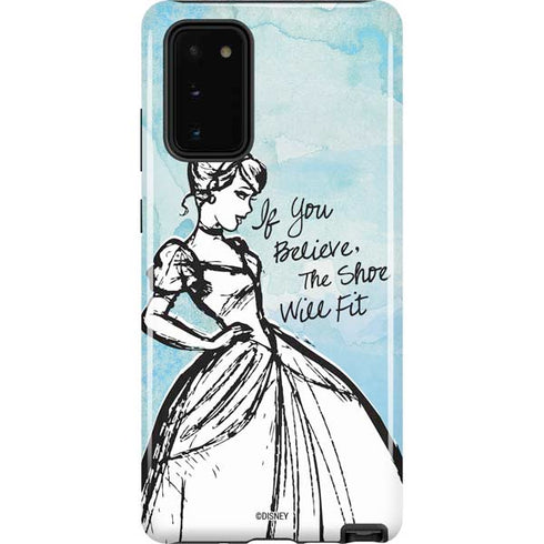 Disney Cinderella Sketch Art Shoe Will Fit Galaxy Note20 5G Pro Case
