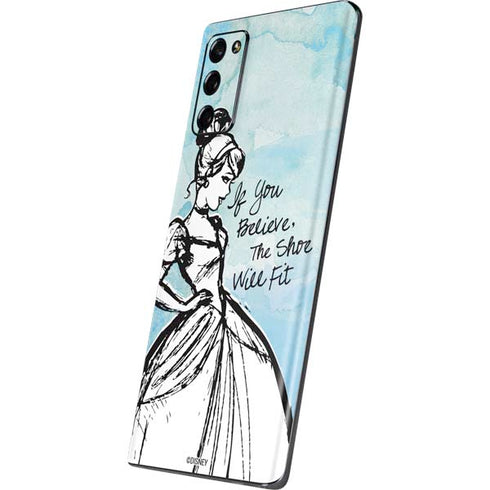 Disney Cinderella Sketch Art Shoe Will Fit Galaxy Note20 5G Skin