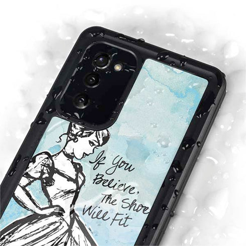 Disney Cinderella Sketch Art Shoe Will Fit Galaxy Note20 5G Waterproof Case