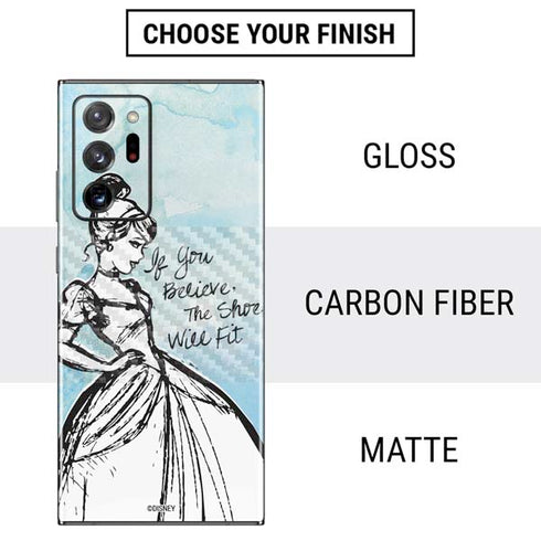 Disney Cinderella Sketch Art Shoe Will Fit Galaxy Note20 Ultra 5G Skin