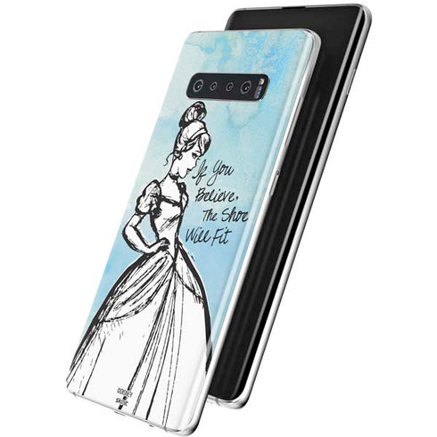 Disney Cinderella Sketch Art Shoe Will Fit Galaxy S10 Skin
