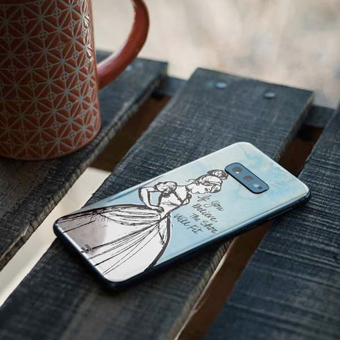 Disney Cinderella Sketch Art Shoe Will Fit Galaxy S10e Skin