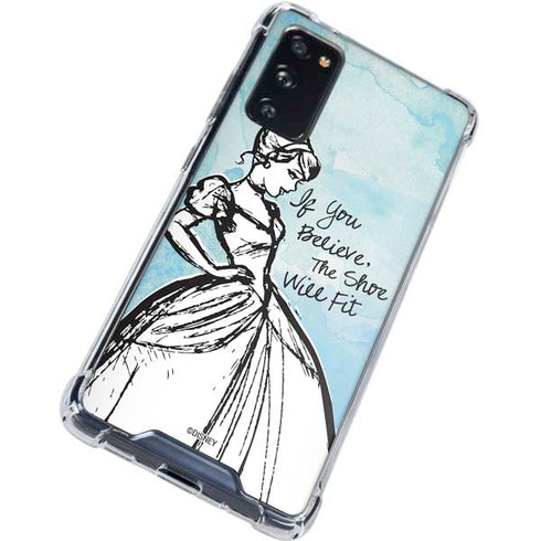 Disney Cinderella Sketch Art Shoe Will Fit Galaxy S20 FE Clear Case