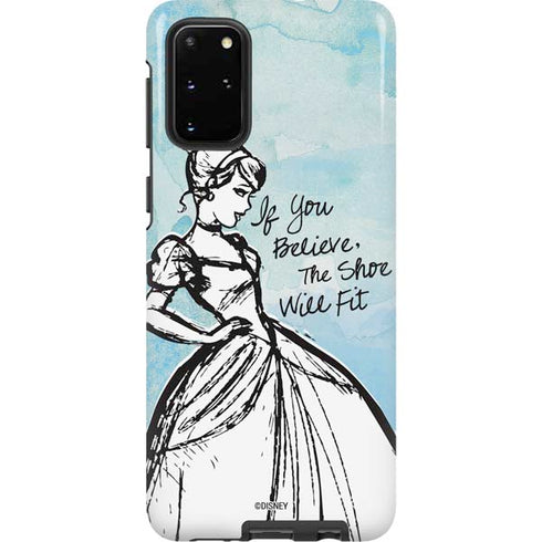 Disney Cinderella Sketch Art Shoe Will Fit Galaxy S20 Plus Pro Case