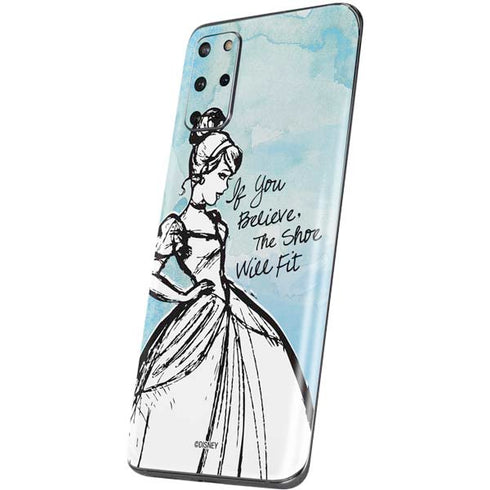 Disney Cinderella Sketch Art Shoe Will Fit Galaxy S20 Plus Skin