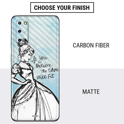 Disney Cinderella Sketch Art Shoe Will Fit Galaxy S20 Skin