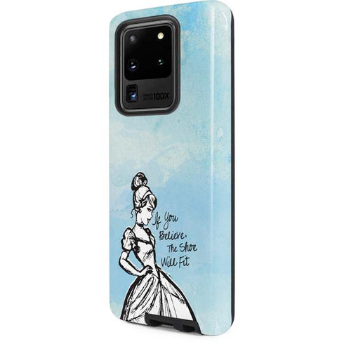 Disney Cinderella Sketch Art Shoe Will Fit Galaxy S20 Ultra 5G Pro Case