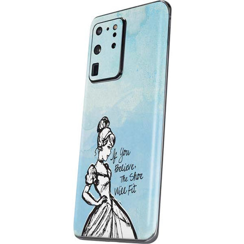 Disney Cinderella Sketch Art Shoe Will Fit Galaxy S20 Ultra 5G Skin