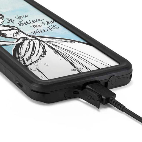 Disney Cinderella Sketch Art Shoe Will Fit Galaxy S20 Waterproof Case