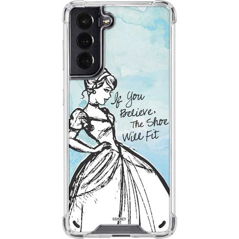 Disney Cinderella Sketch Art Shoe Will Fit Galaxy S21 5G Clear Case