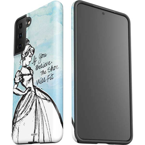 Disney Cinderella Sketch Art Shoe Will Fit Galaxy S21 Plus 5G Pro Case