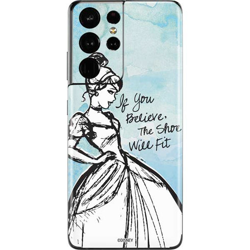 Disney Cinderella Sketch Art Shoe Will Fit Galaxy S21 Ultra 5G Skin