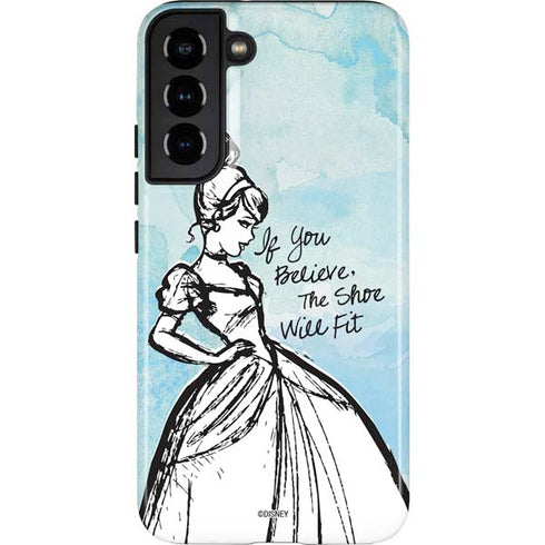 Disney Cinderella Sketch Art Shoe Will Fit Galaxy S22 Plus Pro Case