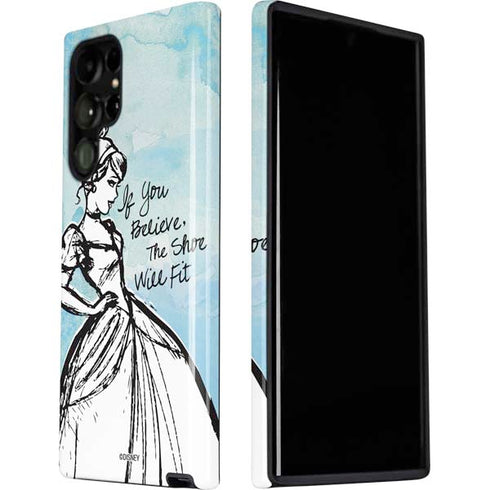 Disney Cinderella Sketch Art Shoe Will Fit Galaxy S22 Ultra Pro Case