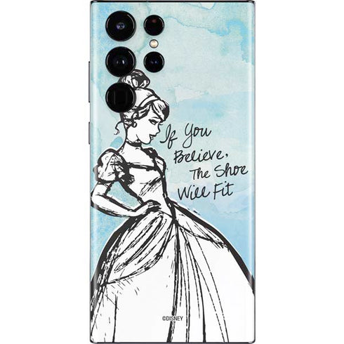 Disney Cinderella Sketch Art Shoe Will Fit Galaxy S22 Ultra Skin
