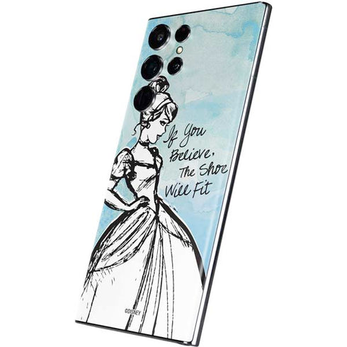 Disney Cinderella Sketch Art Shoe Will Fit Galaxy S22 Ultra Skin