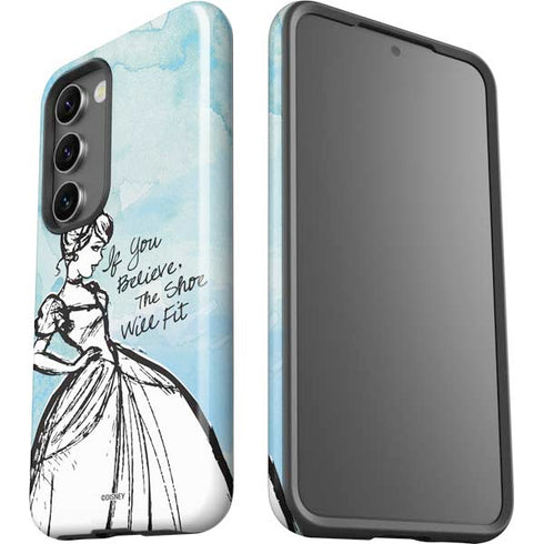 Disney Cinderella Sketch Art Shoe Will Fit Galaxy S23 Pro Case