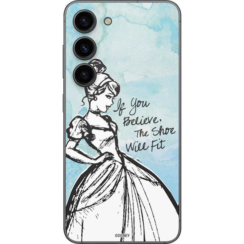 Disney Cinderella Sketch Art Shoe Will Fit Galaxy S23 Skin