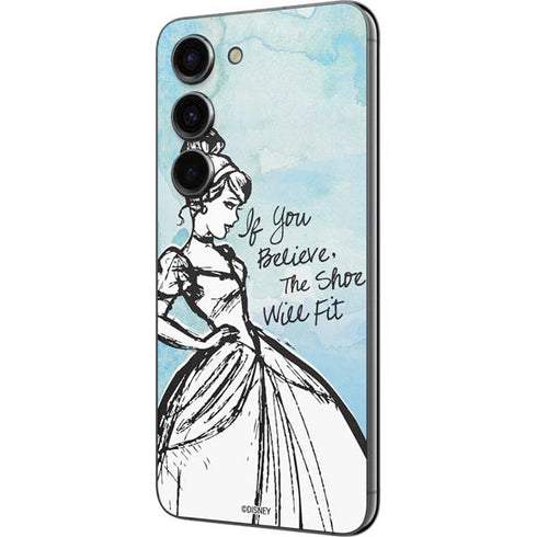 Disney Cinderella Sketch Art Shoe Will Fit Galaxy S23 Skin