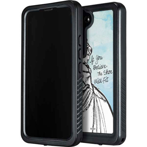 Disney Cinderella Sketch Art Shoe Will Fit Galaxy S23 Waterproof Case