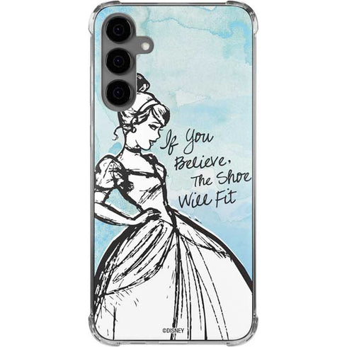 Disney Cinderella Sketch Art Shoe Will Fit Galaxy S24 Plus Clear Case