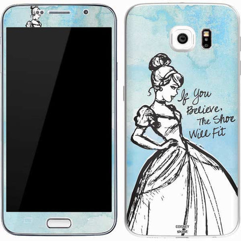 Disney Cinderella Sketch Art Shoe Will Fit Galaxy S7 Skin