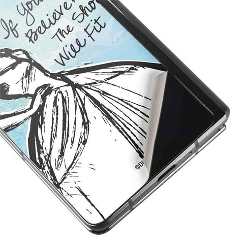 Disney Cinderella Sketch Art Shoe Will Fit Galaxy Z Fold2 5G Skin