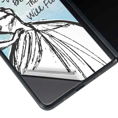 Disney Cinderella Sketch Art Shoe Will Fit Galaxy Z Fold3 5G Skin