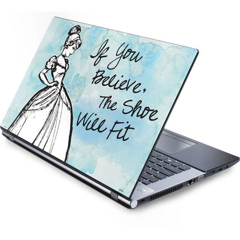 Disney Cinderella Sketch Art Shoe Will Fit Generic Laptop Skin