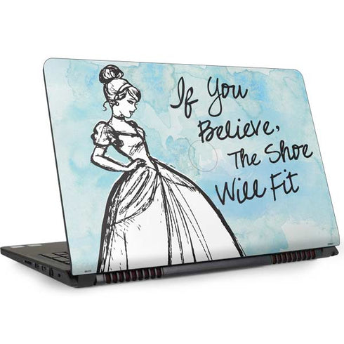 Disney Cinderella Sketch Art Shoe Will Fit Dell Inspiron Skin