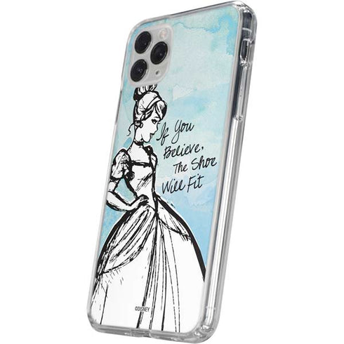 Disney Cinderella Sketch Art Shoe Will Fit iPhone 11 Pro Clear Case