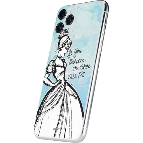 Disney Cinderella Sketch Art Shoe Will Fit iPhone 11 Pro Skin