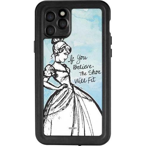 Disney Cinderella Sketch Art Shoe Will Fit iPhone 11 Pro Waterproof Case