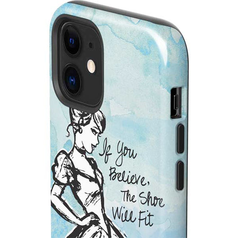Disney Cinderella Sketch Art Shoe Will Fit iPhone 12 Mini Impact Case