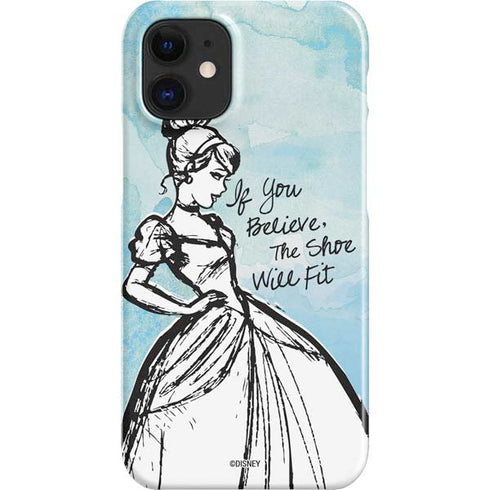 Disney Cinderella Sketch Art Shoe Will Fit iPhone 12 Mini Lite Case