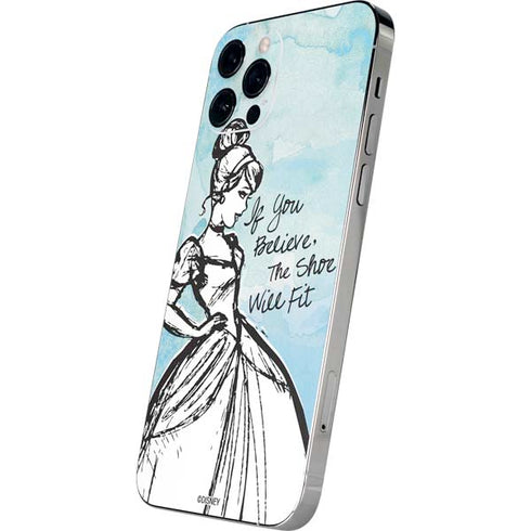Disney Cinderella Sketch Art Shoe Will Fit iPhone 12 Pro Skin