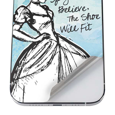 Disney Cinderella Sketch Art Shoe Will Fit iPhone 12 Pro Skin