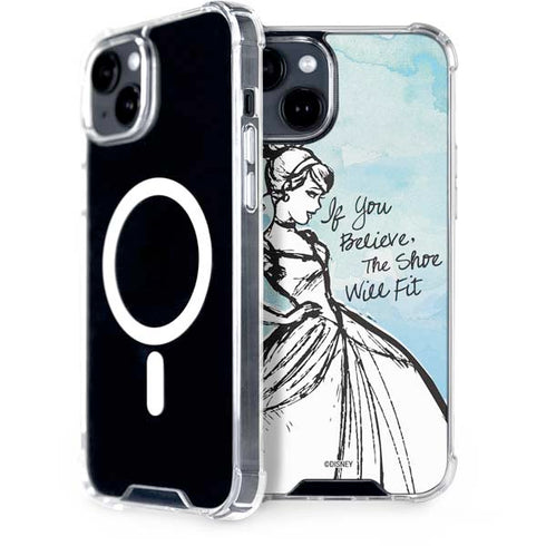 Disney Cinderella Sketch Art Shoe Will Fit iPhone 13 MagSafe Case