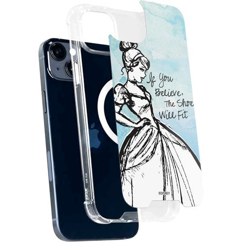 Disney Cinderella Sketch Art Shoe Will Fit iPhone 15 Plus MagSafe Case
