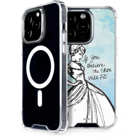 Disney Cinderella Sketch Art Shoe Will Fit iPhone 15 Pro MagSafe Case