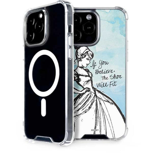 Disney Cinderella Sketch Art Shoe Will Fit iPhone 14 Pro Max MagSafe Case
