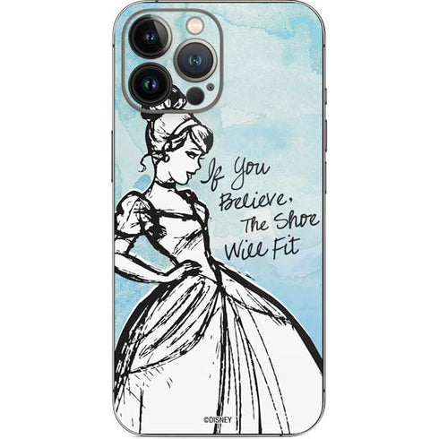 Disney Cinderella Sketch Art Shoe Will Fit iPhone 14 Pro Max Skin